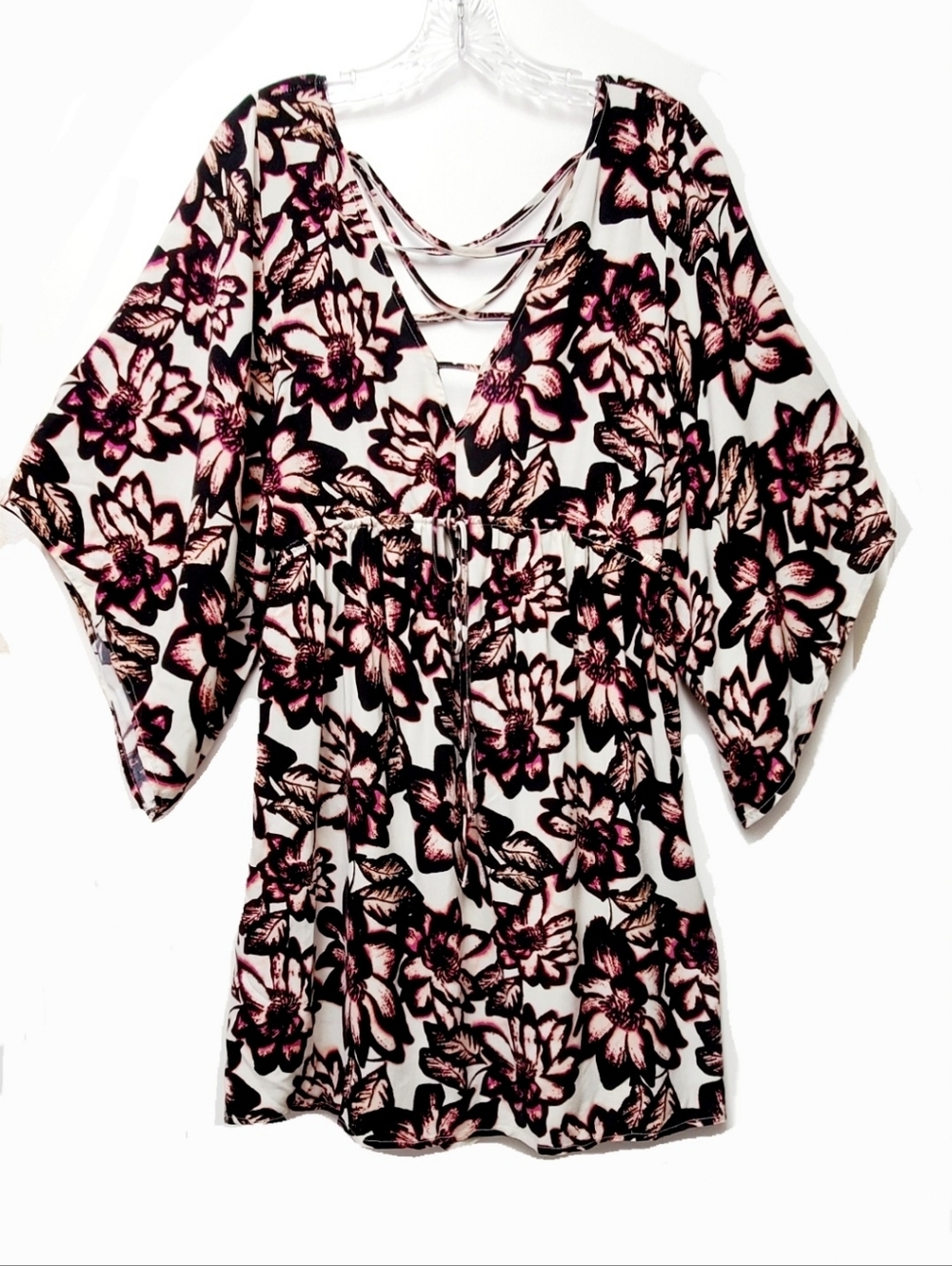 Abercrombie & Fitch Boho I Floral Dress Kimono Sleeves Size Medium New